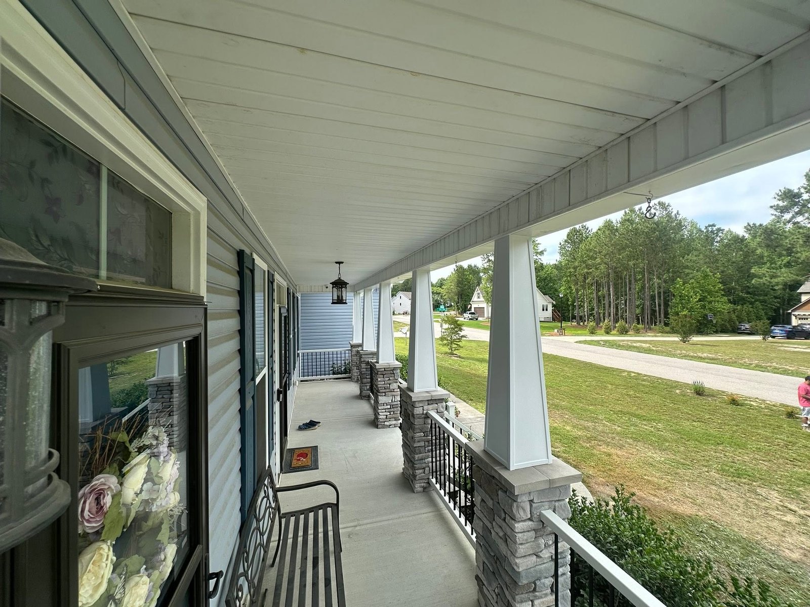 Covered porch walkway